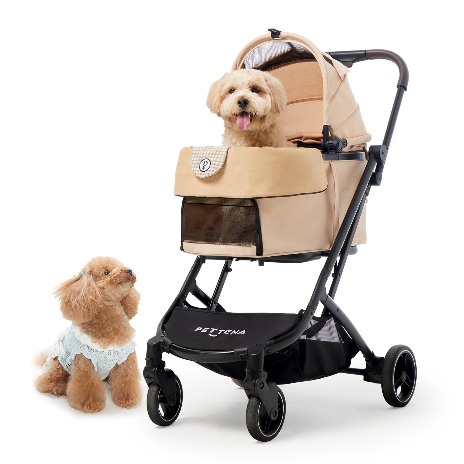 Amazon.co.jp: 【最新の1秒コット付折り畳み】PETTENA ペットカート